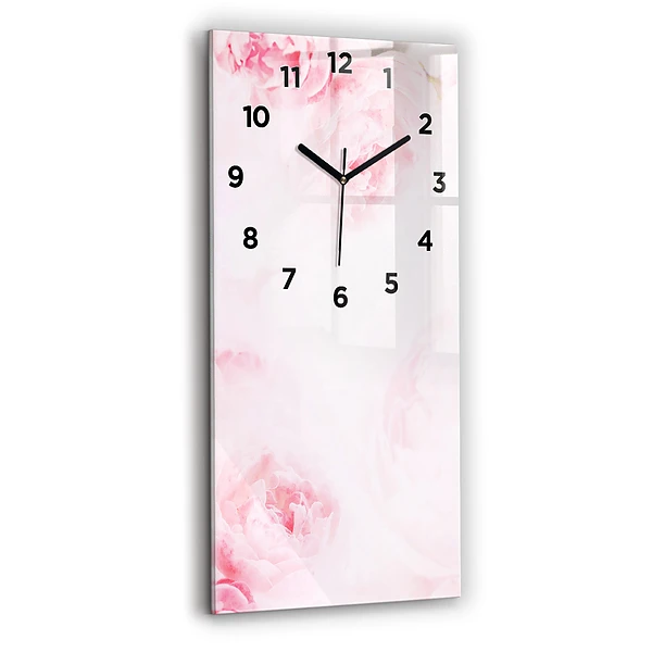 Vertikale Uhr mit motiv Blühende Blumen