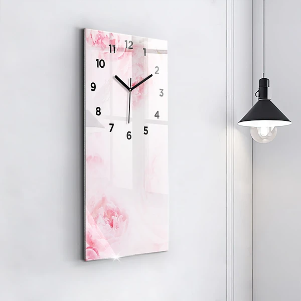 Vertikale Uhr mit motiv Blühende Blumen