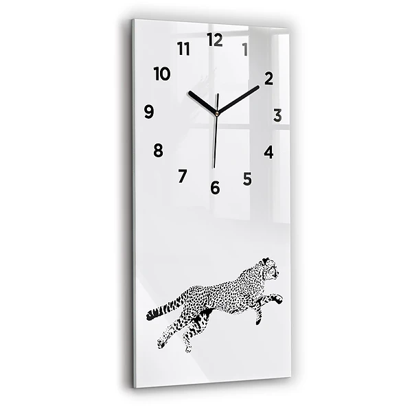 Vertikale Uhr mit motiv Silhouette eines Panthers