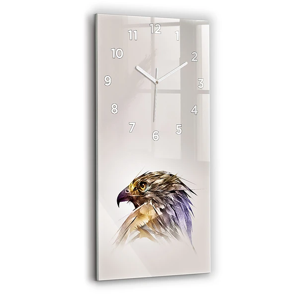 Vertikale Uhr mit motiv Raubvogel