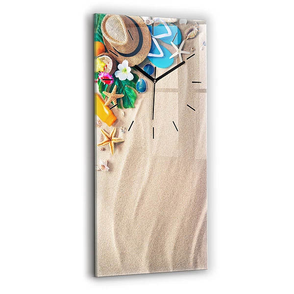 Vertikale Uhr mit motiv Urlaubs-Accessoires