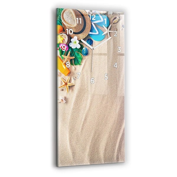 Vertikale Uhr mit motiv Urlaubs-Accessoires