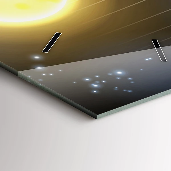Vertikale Uhr mit motiv Sonnensystem