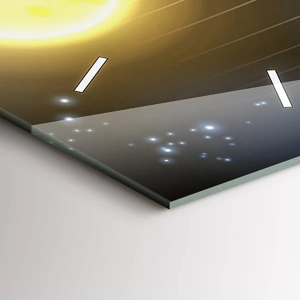 Vertikale Uhr mit motiv Sonnensystem