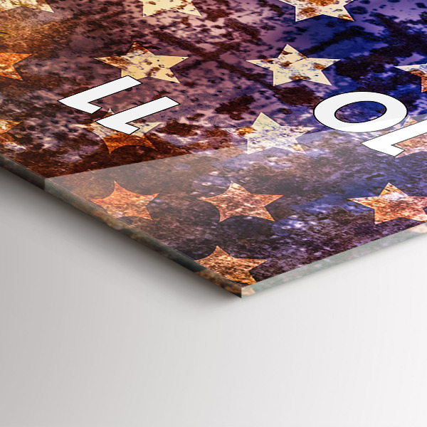 Vertikale Uhr mit motiv US-Flagge im Vintage-Stil