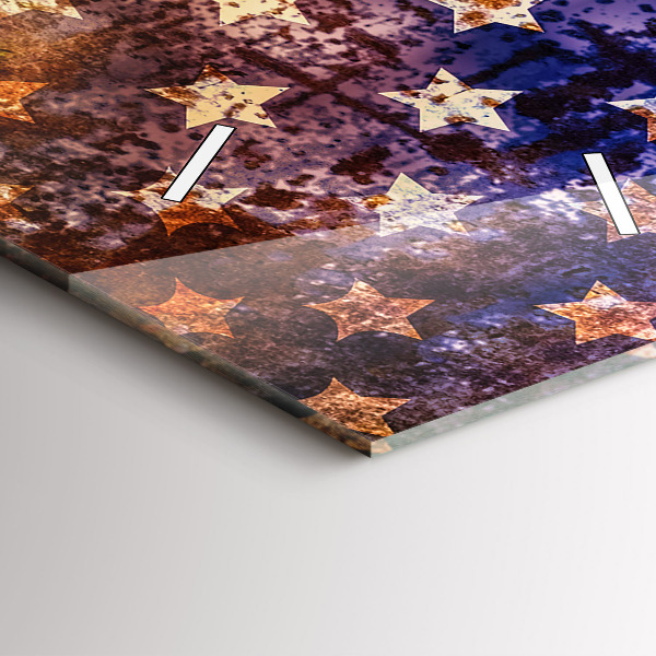 Vertikale Uhr mit motiv US-Flagge im Vintage-Stil