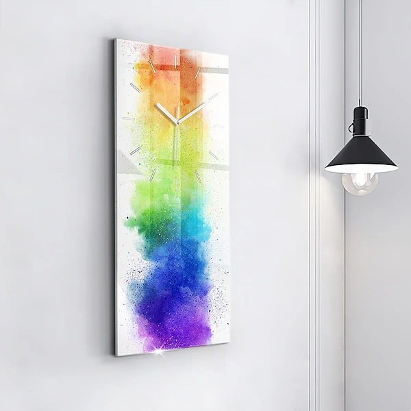 Vertikale Uhr Abstrakter Regenbogen