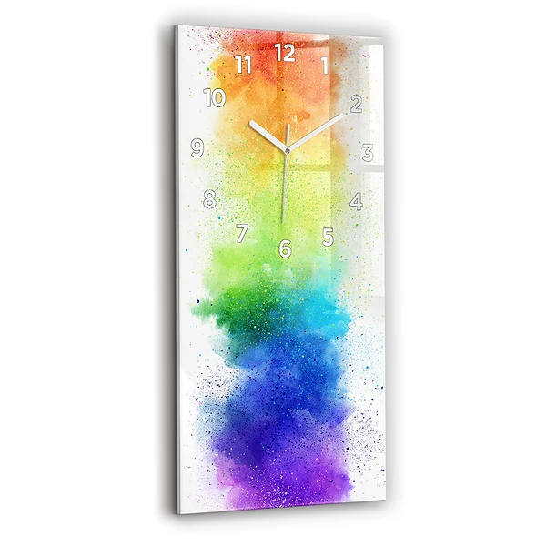 Vertikale Uhr Abstrakter Regenbogen
