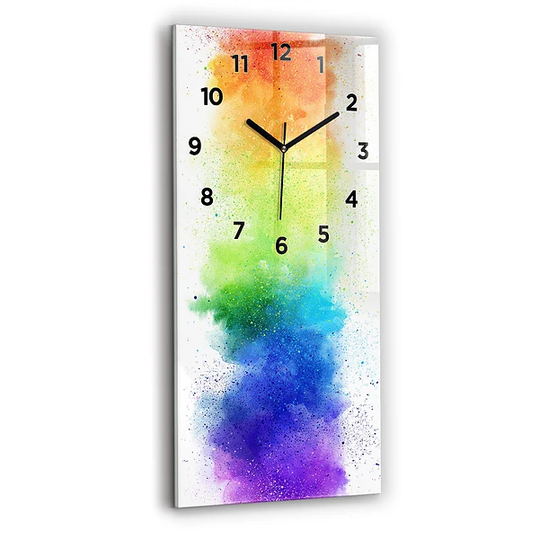 Vertikale Uhr Abstrakter Regenbogen