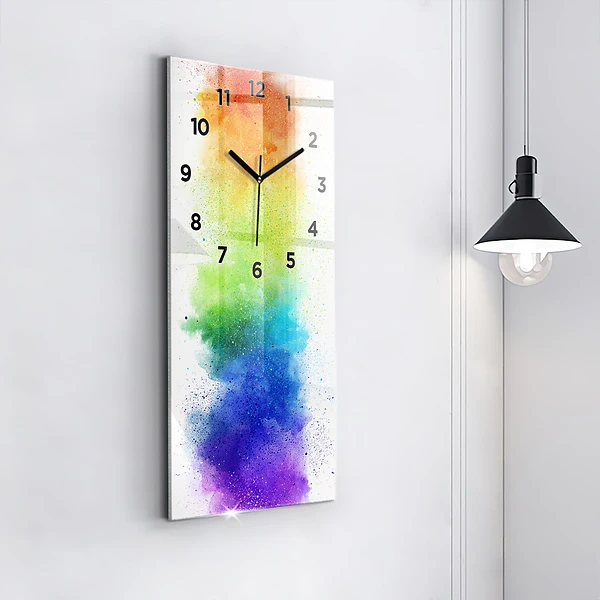 Vertikale Uhr Abstrakter Regenbogen