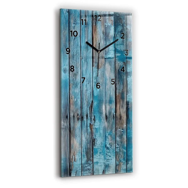 Vertikale Uhr mit motiv Blaue Platten
