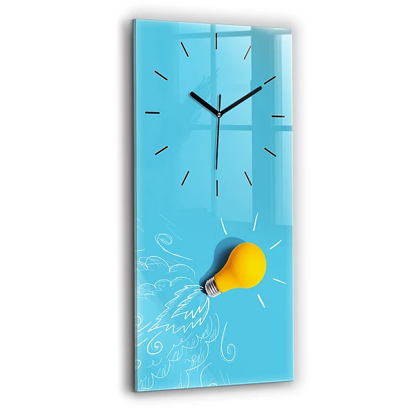 Vertikale Uhr mit motiv Glühbirnen-Zeichnung