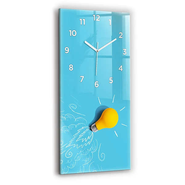 Vertikale Uhr mit motiv Glühbirnen-Zeichnung