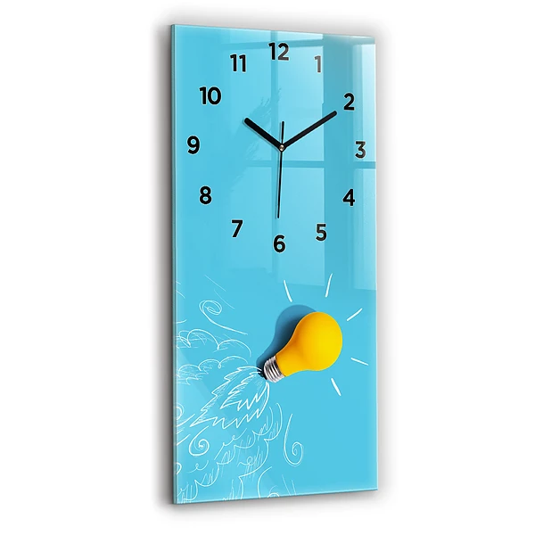 Vertikale Uhr mit motiv Glühbirnen-Zeichnung