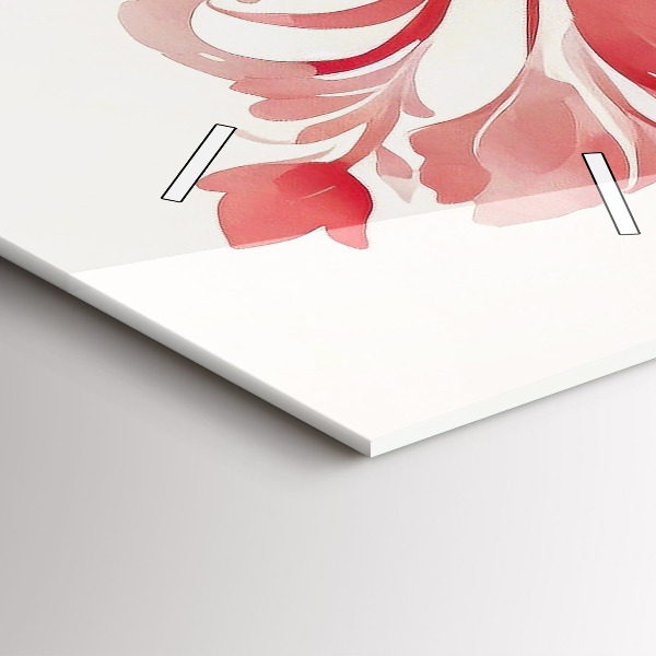 Vertikale Uhr Rote Blumen