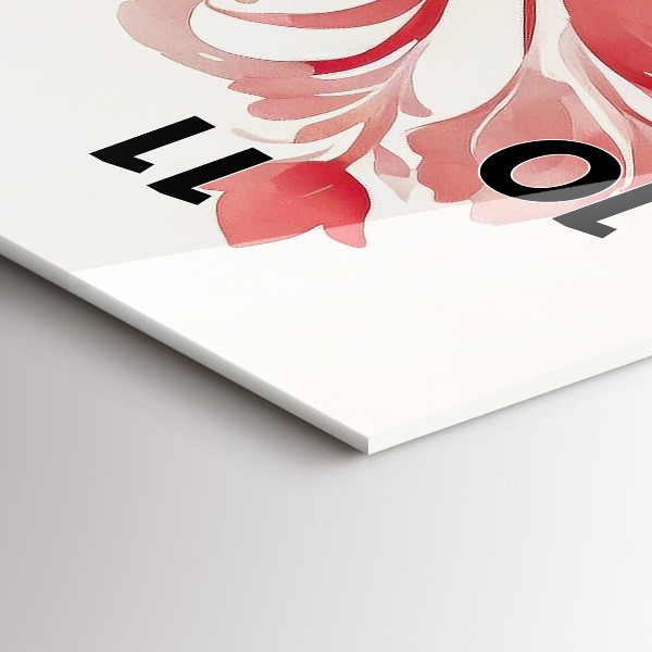 Vertikale Uhr Rote Blumen