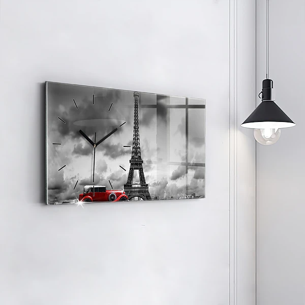 Horizontale Uhr mit motiv Effelturm Paris