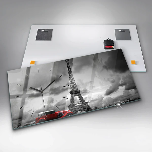 Horizontale Uhr mit motiv Effelturm Paris