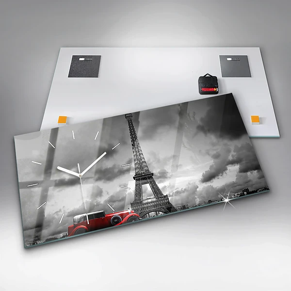 Horizontale Uhr mit motiv Effelturm Paris