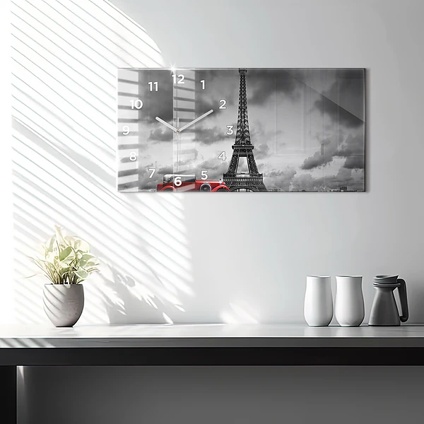 Horizontale Uhr mit motiv Effelturm Paris