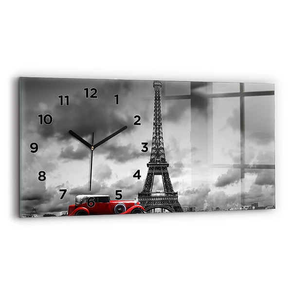 Horizontale Uhr mit motiv Effelturm Paris