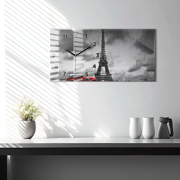 Horizontale Uhr mit motiv Effelturm Paris