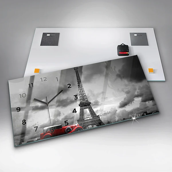 Horizontale Uhr mit motiv Effelturm Paris