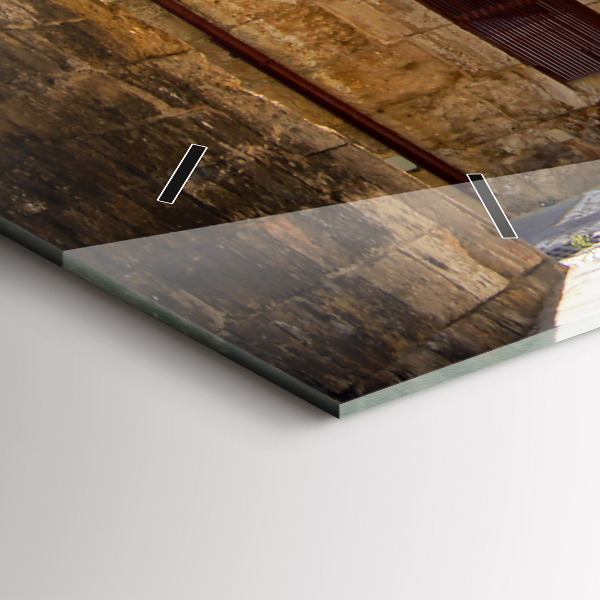 Horizontale Uhr Malerische Straße von Rhodos