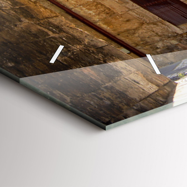 Horizontale Uhr Malerische Straße von Rhodos