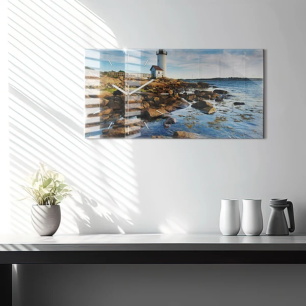 Horizontale Uhr mit motiv Annisquam-Leuchtturm
