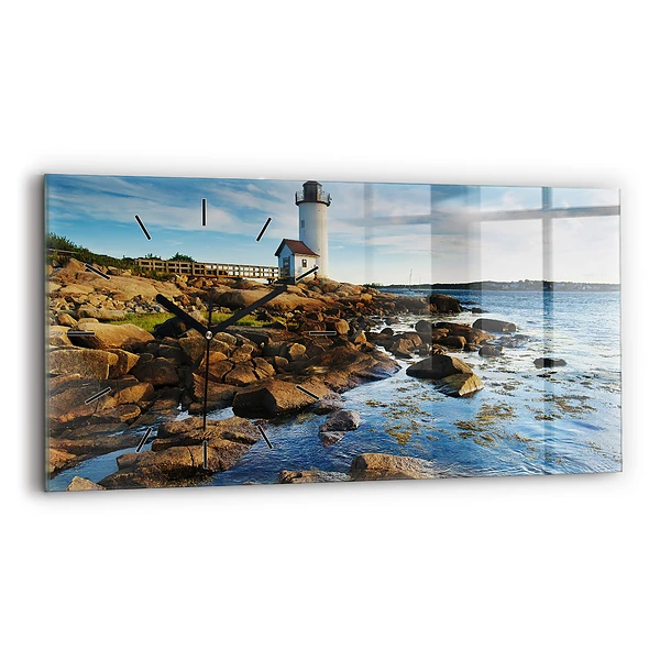 Horizontale Uhr mit motiv Annisquam-Leuchtturm