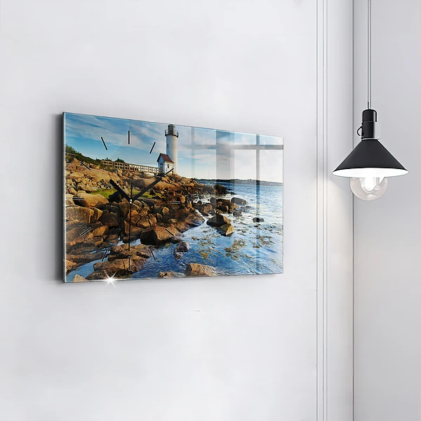 Horizontale Uhr mit motiv Annisquam-Leuchtturm