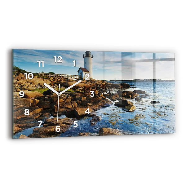 Horizontale Uhr mit motiv Annisquam-Leuchtturm