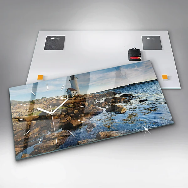 Horizontale Uhr mit motiv Annisquam-Leuchtturm