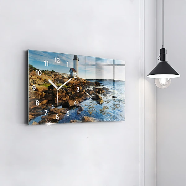 Horizontale Uhr mit motiv Annisquam-Leuchtturm