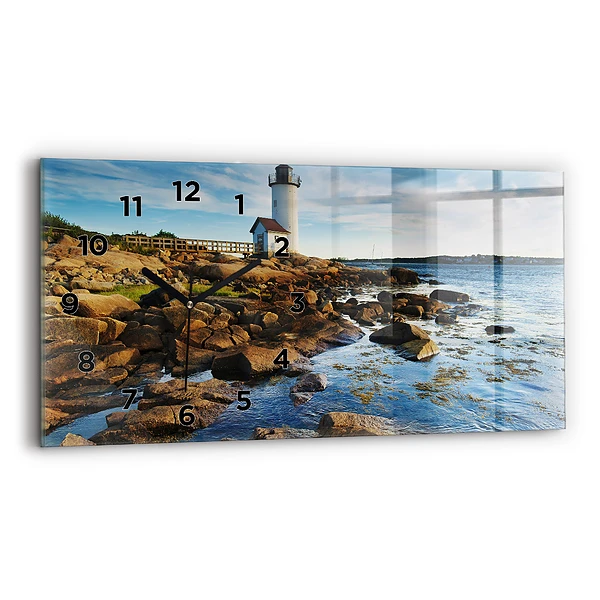 Horizontale Uhr mit motiv Annisquam-Leuchtturm