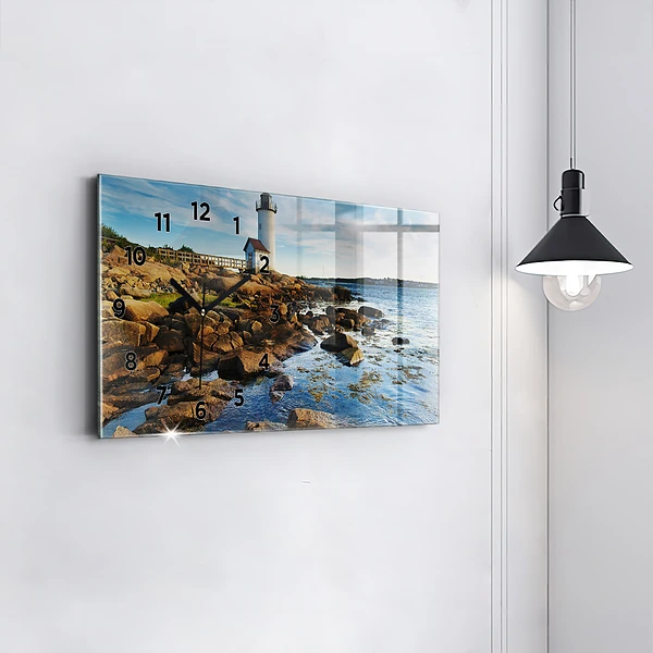 Horizontale Uhr mit motiv Annisquam-Leuchtturm