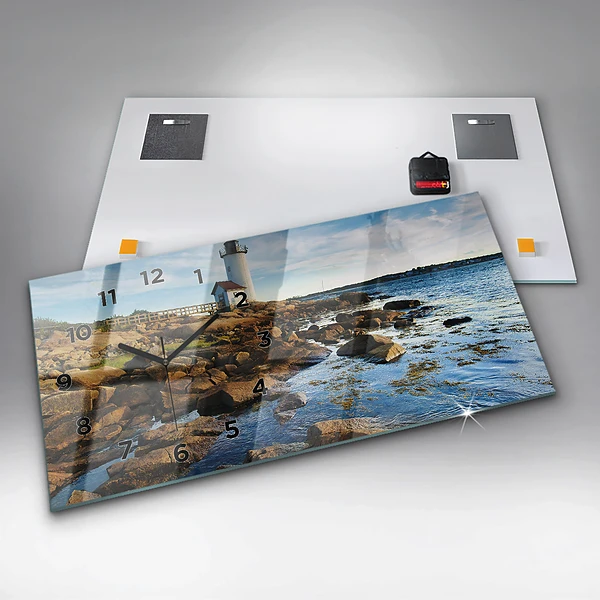 Horizontale Uhr mit motiv Annisquam-Leuchtturm