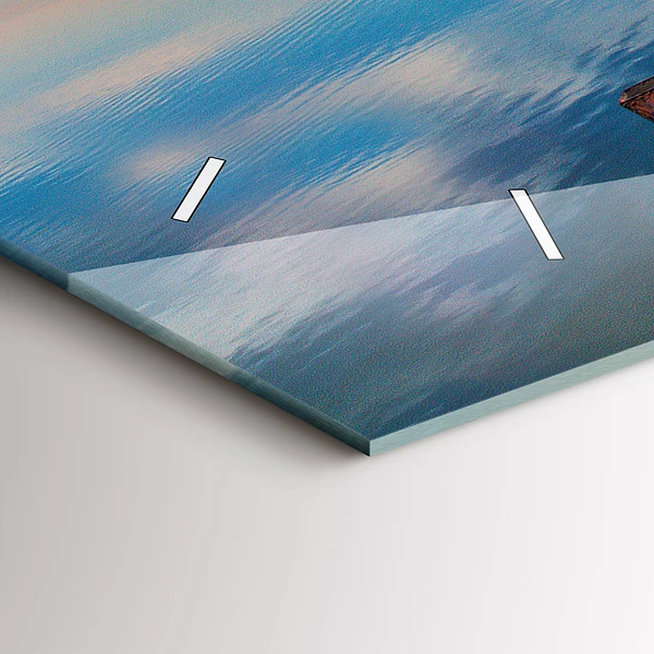Horizontale Uhr mit motiv Brücke über den See