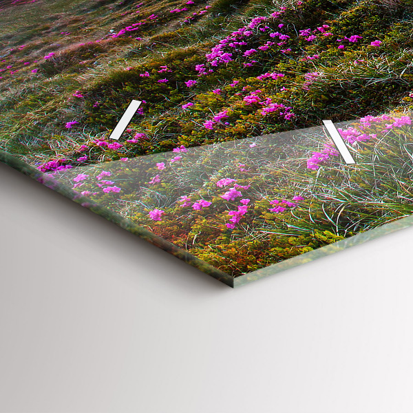 Horizontale Uhr mit motiv Sonnenaufgang Blumen