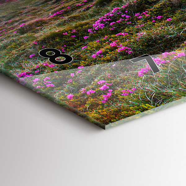 Horizontale Uhr mit motiv Sonnenaufgang Blumen