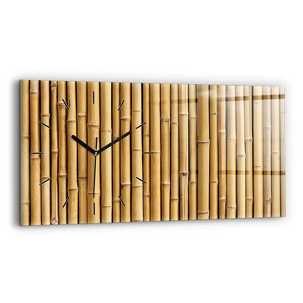 Horizontale Uhr mit motiv Bambus-Stangen