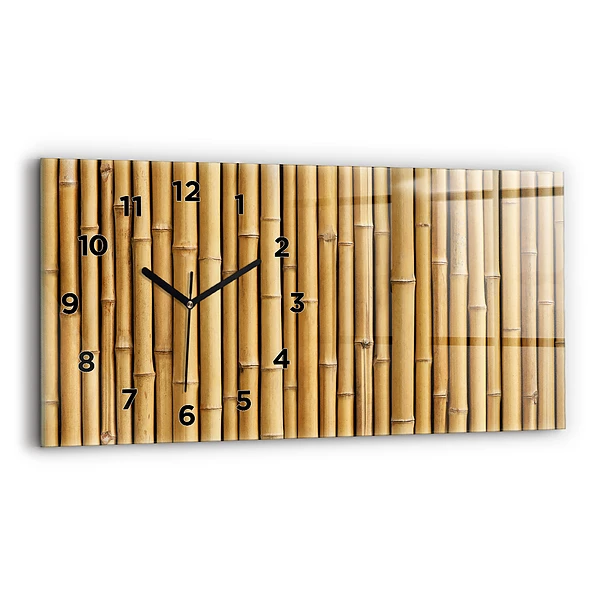 Horizontale Uhr mit motiv Bambus-Stangen
