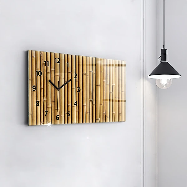 Horizontale Uhr mit motiv Bambus-Stangen