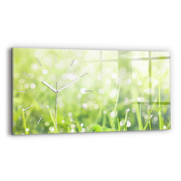Horizontale Uhr mit motiv Grünes Gras