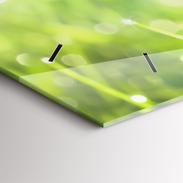 Horizontale Uhr mit motiv Grünes Gras