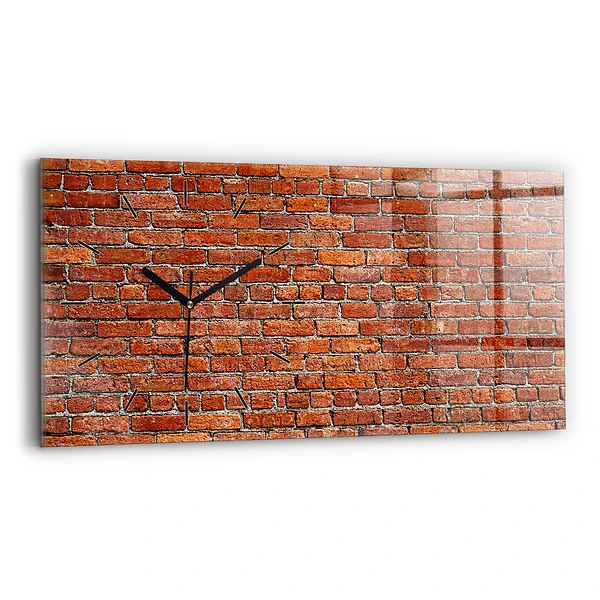 Horizontale Uhr Alte Backsteinmauer