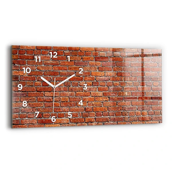 Horizontale Uhr Alte Backsteinmauer