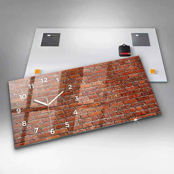 Horizontale Uhr Alte Backsteinmauer