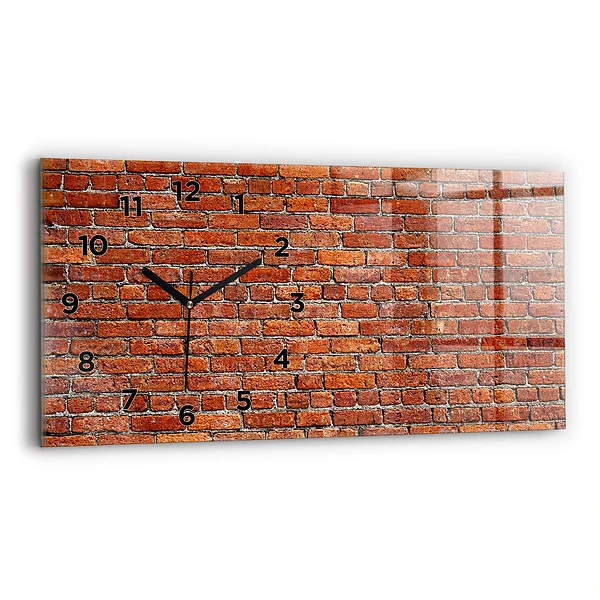 Horizontale Uhr Alte Backsteinmauer